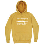  "I Don't Work Out, I Level Up - RPGs" hoodie, 3XL, Vintage Mustard