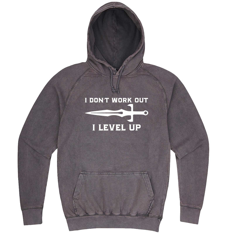  "I Don't Work Out, I Level Up - RPGs" hoodie, 3XL, Vintage Zinc