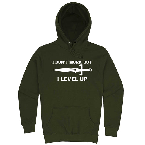  "I Don't Work Out, I Level Up - RPGs" hoodie, 3XL, Army Green