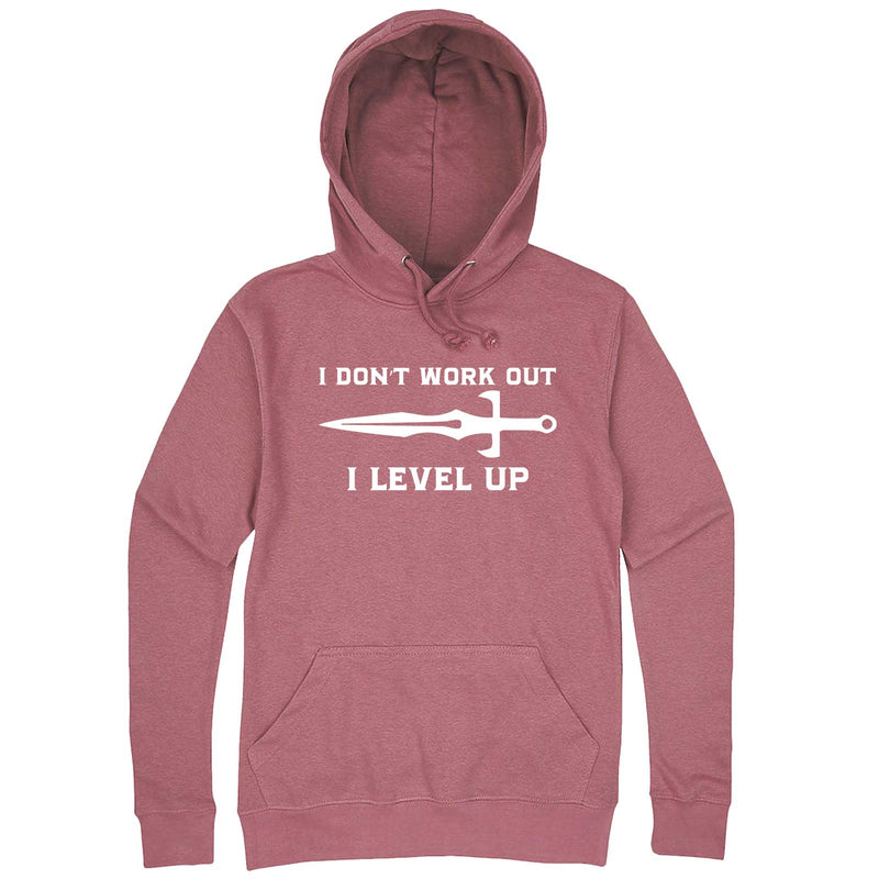  "I Don't Work Out, I Level Up - RPGs" hoodie, 3XL, Mauve