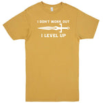  "I Don't Work Out, I Level Up - RPGs" men's t-shirt Vintage Mustard