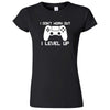  "I Don't Work Out, I Level Up - Video Games" women's t-shirt Black
