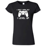  "I Don't Work Out, I Level Up - Video Games" women's t-shirt Black