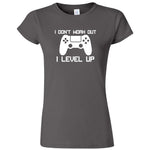  "I Don't Work Out, I Level Up - Video Games" women's t-shirt Charcoal