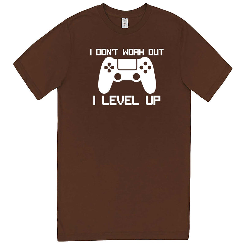  "I Don't Work Out, I Level Up - Video Games" men's t-shirt Chestnut