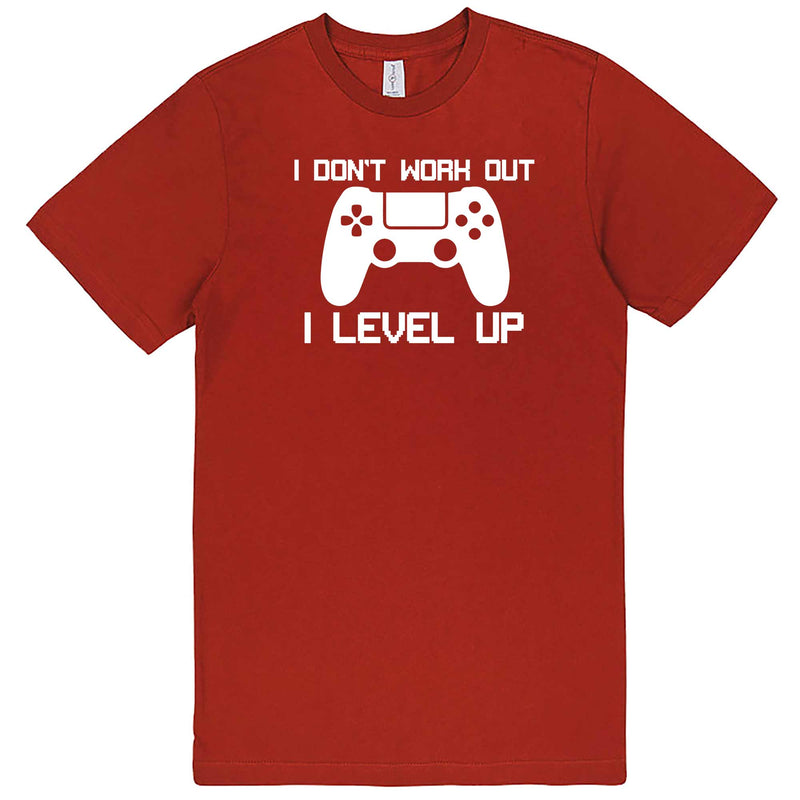  "I Don't Work Out, I Level Up - Video Games" men's t-shirt Paprika