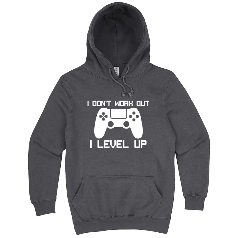  "I Don't Work Out, I Level Up - Video Games" hoodie, 3XL, Storm