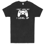  "I Don't Work Out, I Level Up - Video Games" men's t-shirt Vintage Black