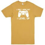  "I Don't Work Out, I Level Up - Video Games" men's t-shirt Vintage Mustard
