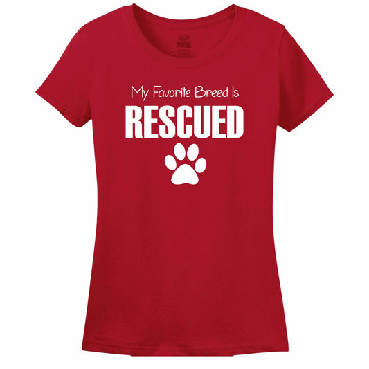 My Favorite Breed Is Rescued Women's T-Shirt