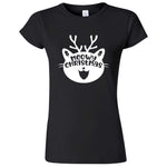  "Cute Meowy Christmas kitty" women's t-shirt Black