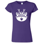  "Cute Meowy Christmas kitty" women's t-shirt Purple