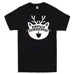  "Cute Meowy Christmas kitty" men's t-shirt Black