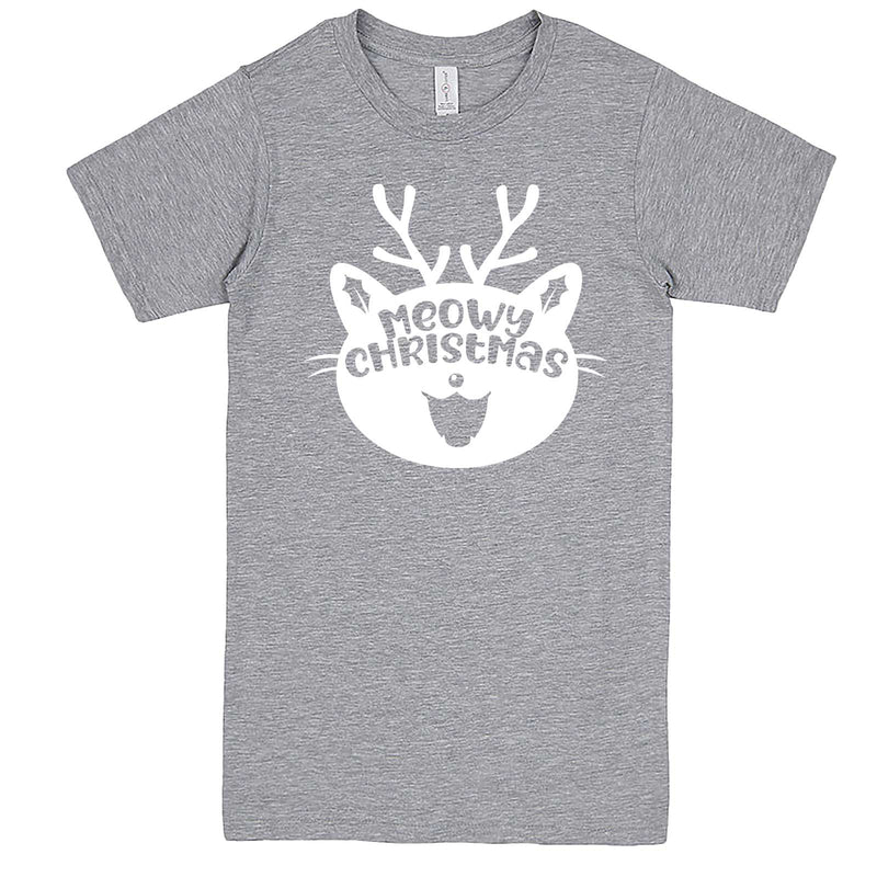  "Cute Meowy Christmas kitty" men's t-shirt Heather-Grey