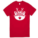  "Cute Meowy Christmas kitty" men's t-shirt Red