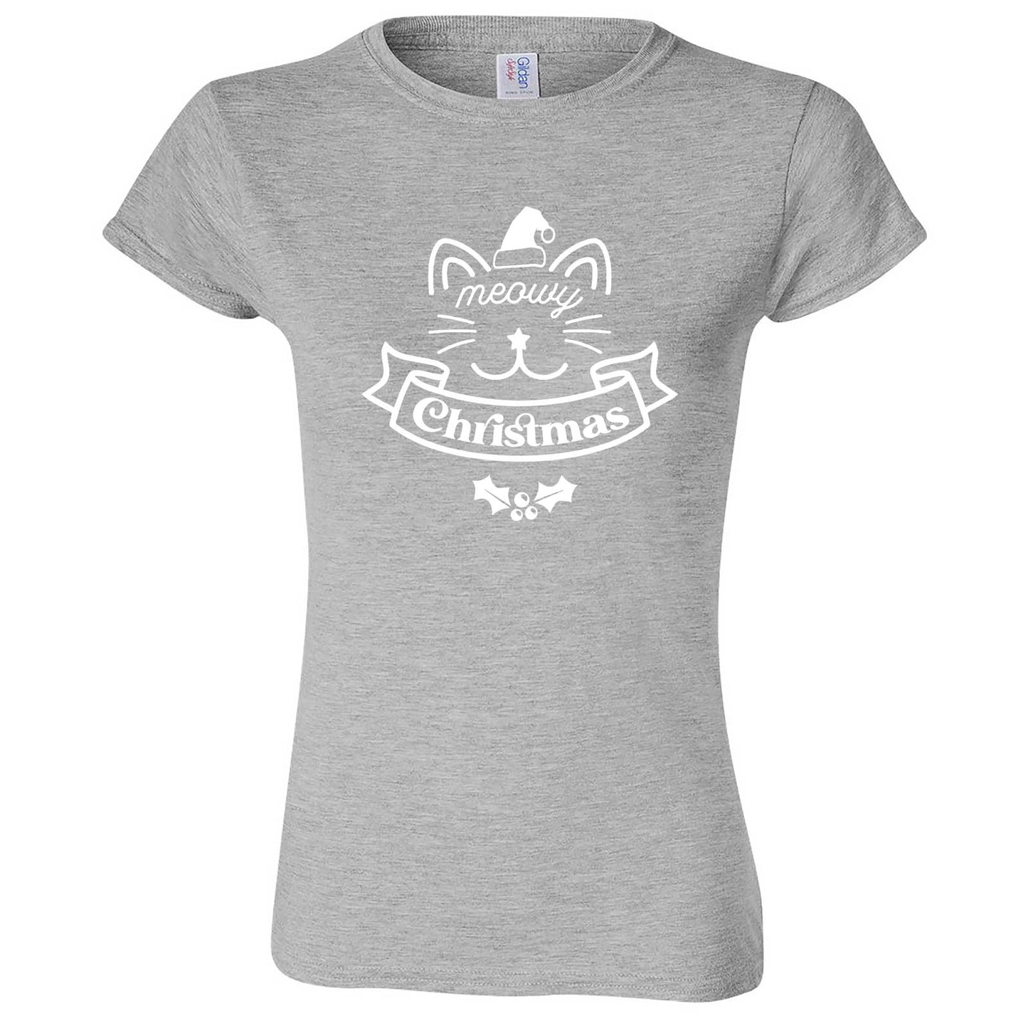  "Adorable Meowy Christmas kitty" women's t-shirt Sport Grey
