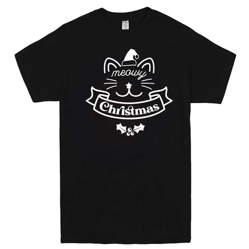  "Adorable Meowy Christmas kitty" men's t-shirt Black