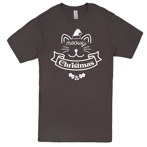  "Adorable Meowy Christmas kitty" men's t-shirt Charcoal