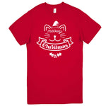  "Adorable Meowy Christmas kitty" men's t-shirt Red