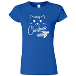  "Sweet Meowy Christmas kitty" women's t-shirt Royal Blue