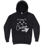  "Sweet Meowy Christmas kitty" hoodie, 3XL, Vintage Black