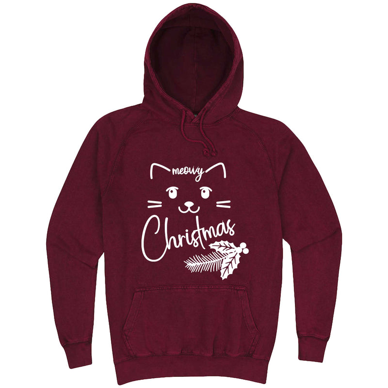  "Sweet Meowy Christmas kitty" hoodie, 3XL, Vintage Brick