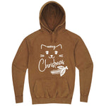  "Sweet Meowy Christmas kitty" hoodie, 3XL, Vintage Camel