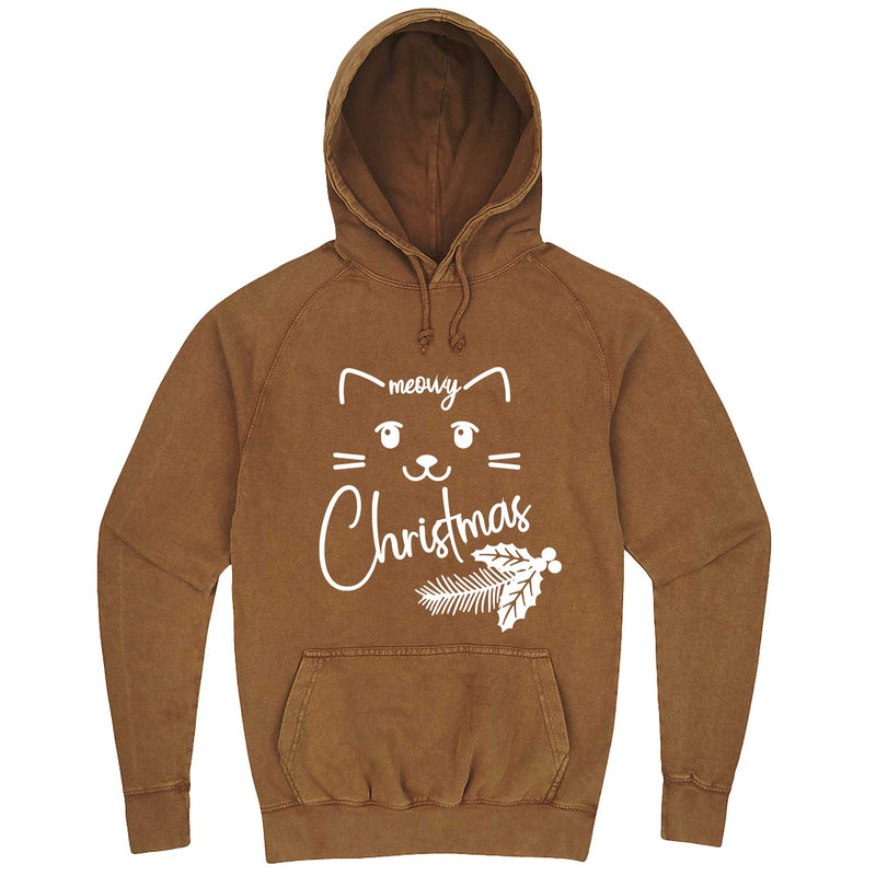  "Sweet Meowy Christmas kitty" hoodie, 3XL, Vintage Camel