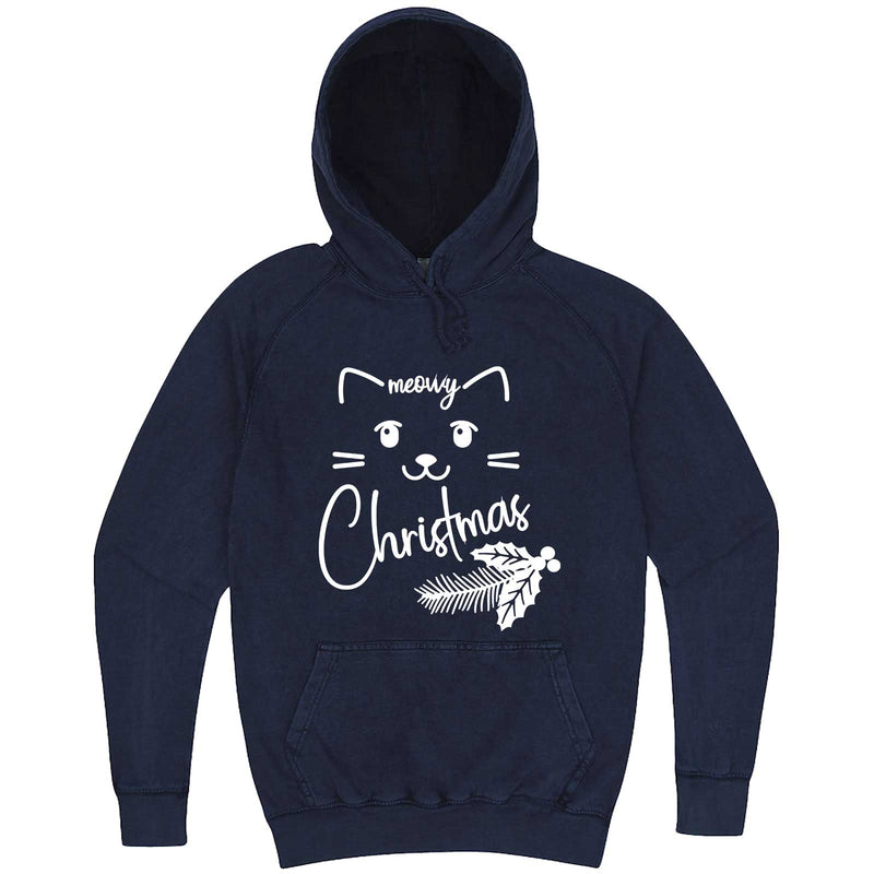  "Sweet Meowy Christmas kitty" hoodie, 3XL, Vintage Denim