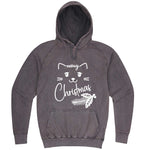  "Sweet Meowy Christmas kitty" hoodie, 3XL, Vintage Zinc