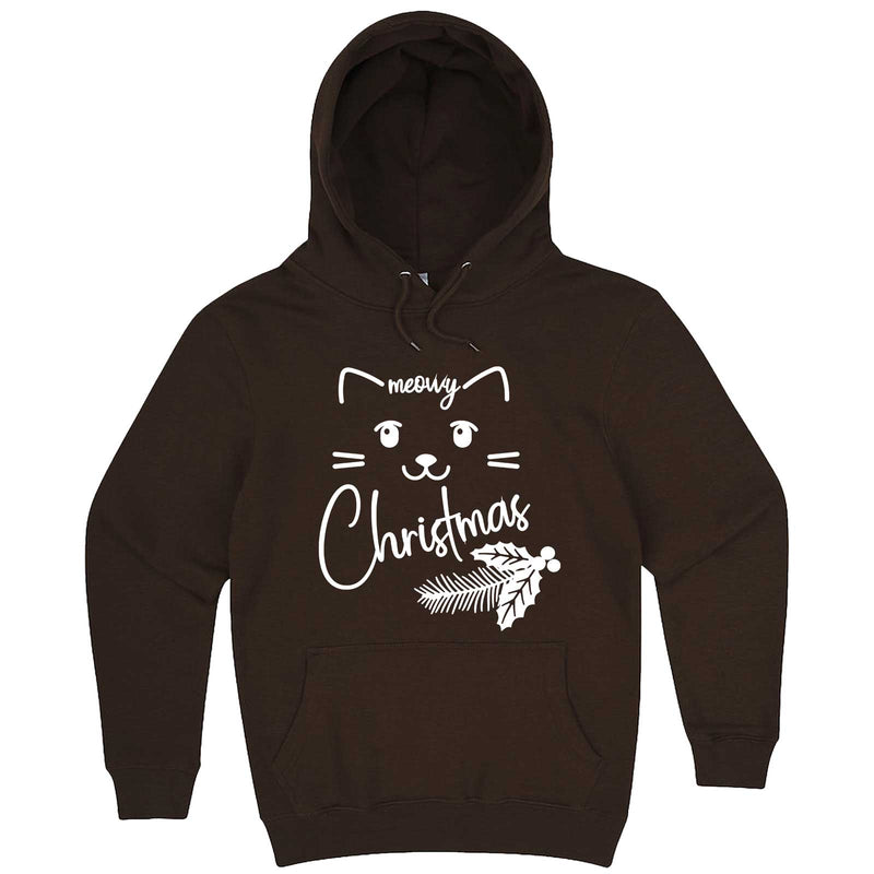  "Sweet Meowy Christmas kitty" hoodie, 3XL, Chestnut