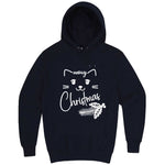  "Sweet Meowy Christmas kitty" hoodie, 3XL, Navy