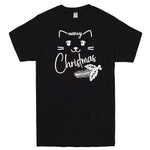  "Sweet Meowy Christmas kitty" men's t-shirt Black