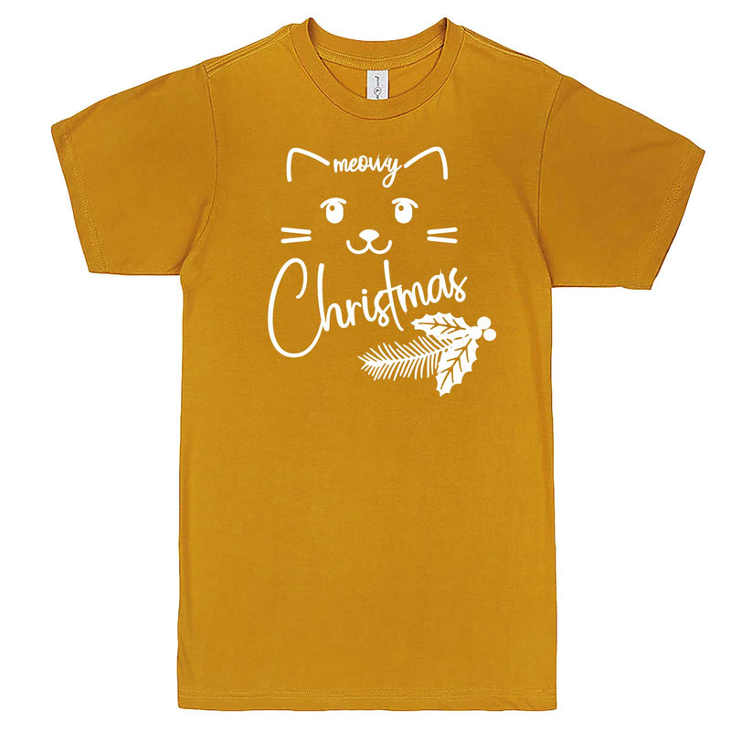  "Sweet Meowy Christmas kitty" men's t-shirt Mustard