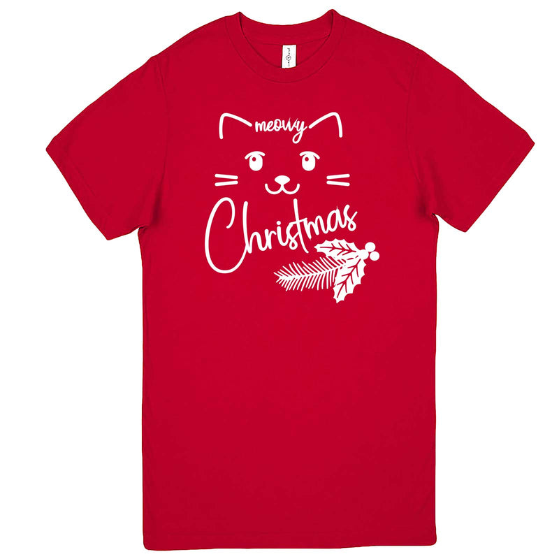  "Sweet Meowy Christmas kitty" men's t-shirt Red
