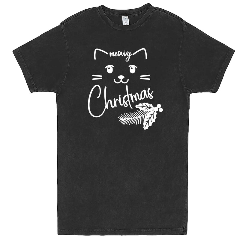  "Sweet Meowy Christmas kitty" men's t-shirt Vintage Black