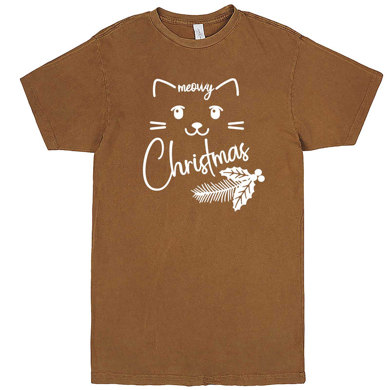 "Sweet Meowy Christmas kitty" men's t-shirt Vintage Camel