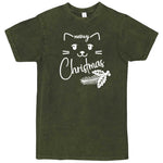  "Sweet Meowy Christmas kitty" men's t-shirt Vintage Olive