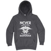  "Never Underestimate the Power of a Bartender" hoodie, 3XL, Storm