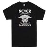  "Never Underestimate the Power of a Bartender" men's t-shirt Black