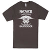  "Never Underestimate the Power of a Bartender" men's t-shirt Charcoal
