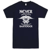 "Never Underestimate the Power of a Bartender" men's t-shirt Navy-Blue