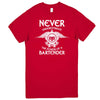  "Never Underestimate the Power of a Bartender" men's t-shirt Red
