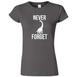  "Never Forget - Dinosaur" women's t-shirt Charcoal