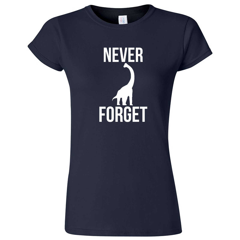  "Never Forget - Dinosaur" women's t-shirt Navy Blue