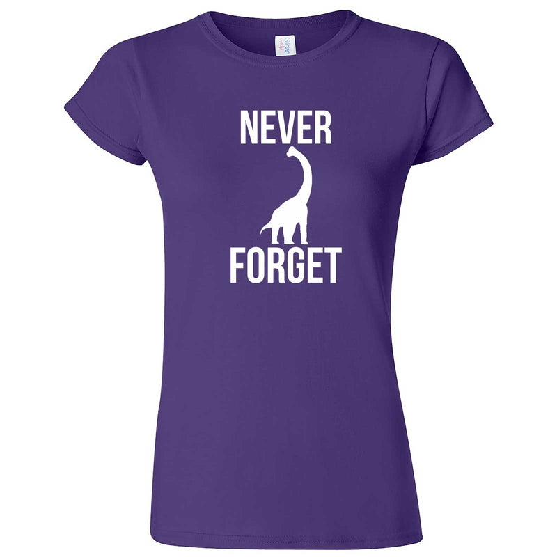  "Never Forget - Dinosaur" women's t-shirt Purple
