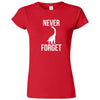  "Never Forget - Dinosaur" women's t-shirt Red
