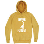  "Never Forget - Dinosaur" hoodie, 3XL, Vintage Mustard