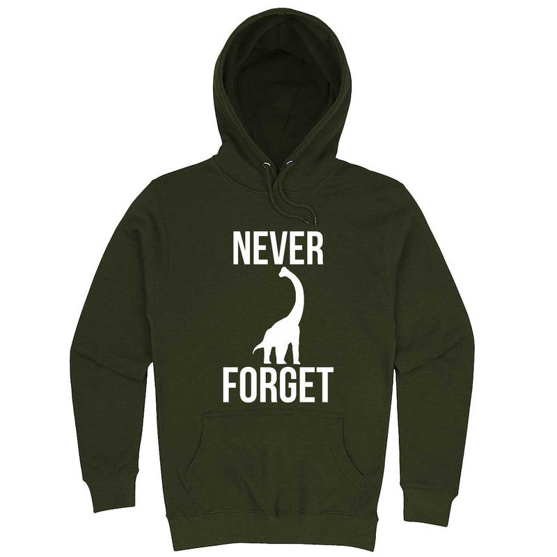  "Never Forget - Dinosaur" hoodie, 3XL, Army Green