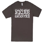  "I'll Try Being Nicer if You Try Being Smarter 2" men's t-shirt Charcoal